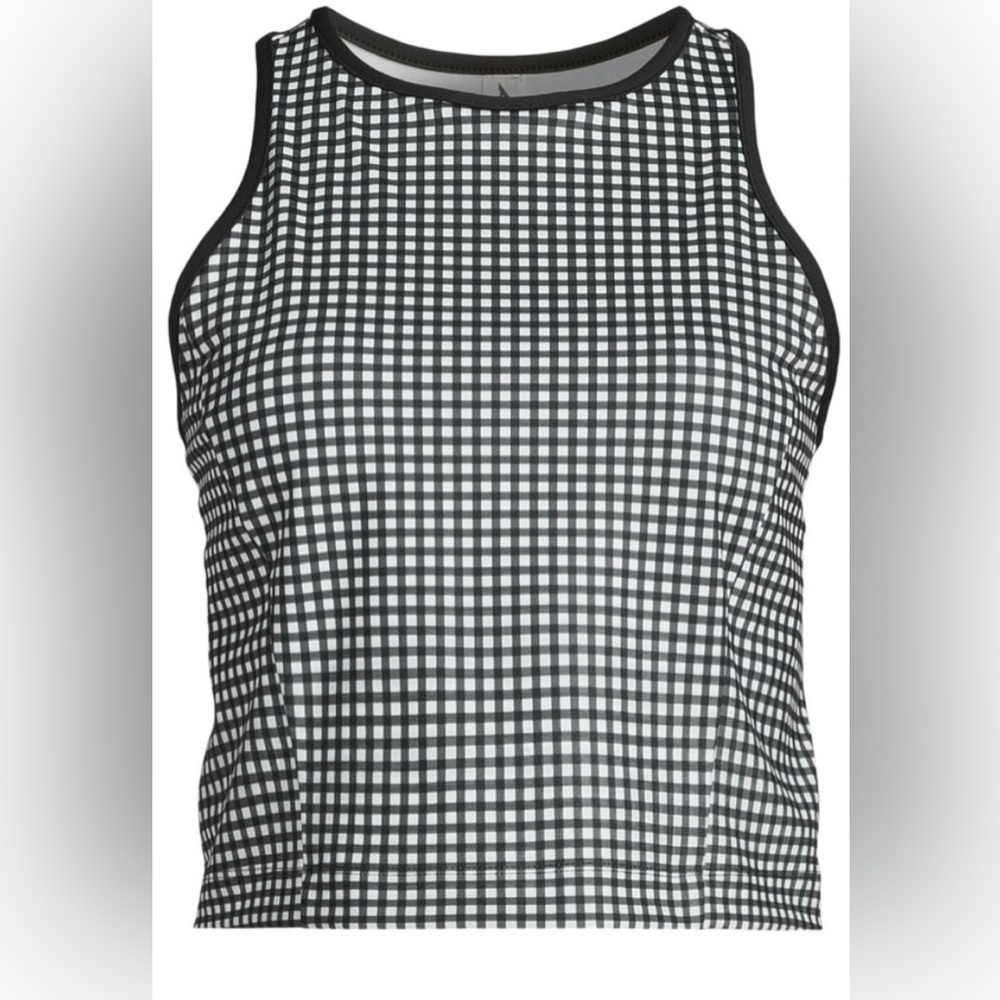 AVIA Court Bra Tank Top Gingham Check Women’s Small 4-6 NWT